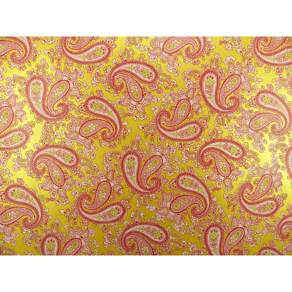 Jukebox Gold Backed Pink Paisley Paper Guitar Body Decal - 420x295mm