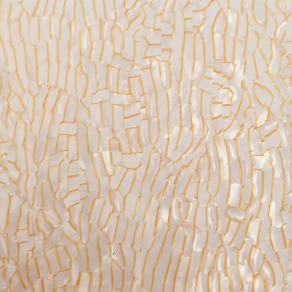 White Crackle Celluloid Laminate Cast Acrylic Sheet (3mm thick)