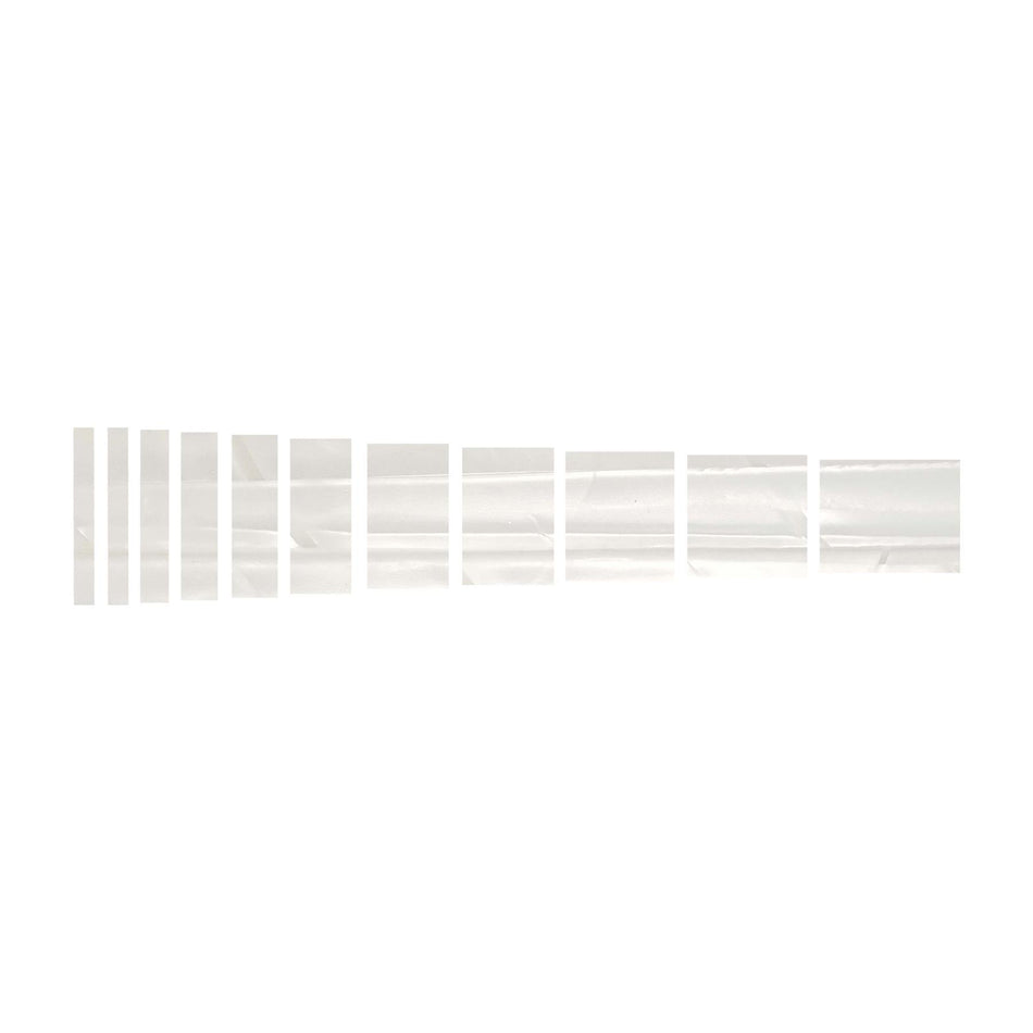 Select White Vintage Pearloid Celluloid Block Guitar Fretmarker Inlay Set - Set of 11, Rectangle