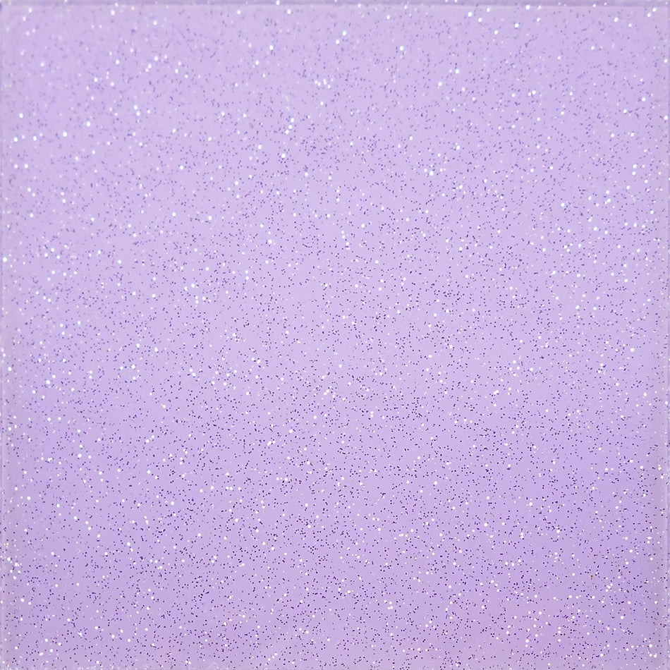 Lilac Transparent Glitter Cast Acrylic Sheet (3mm thick)