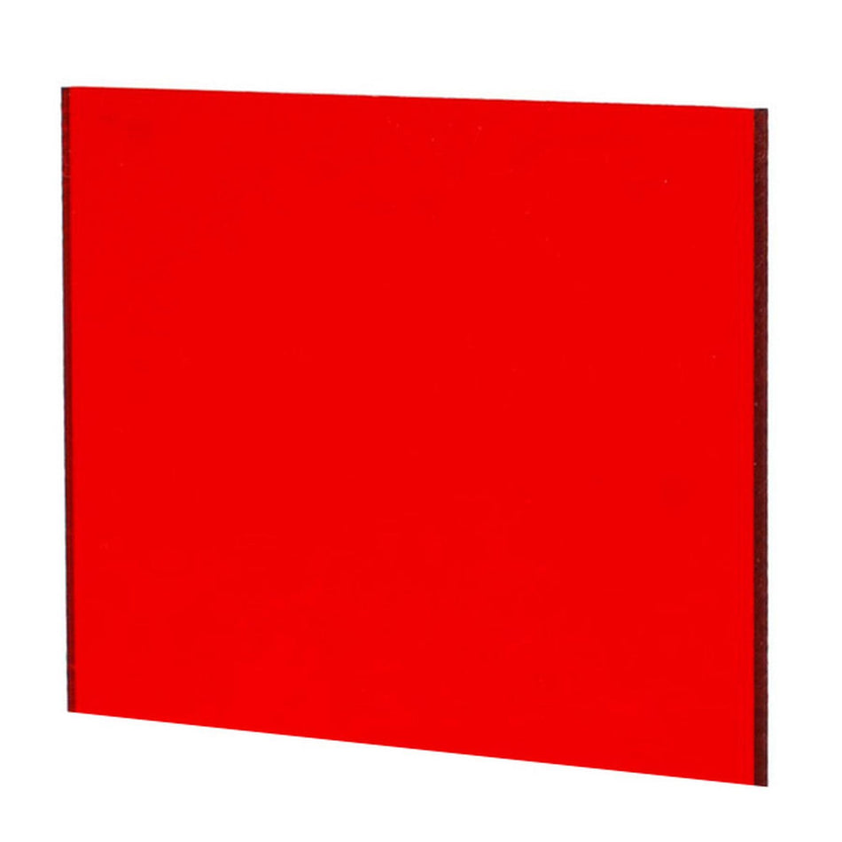 Red Transparent Acrylic Sheet - 400x300x3mm