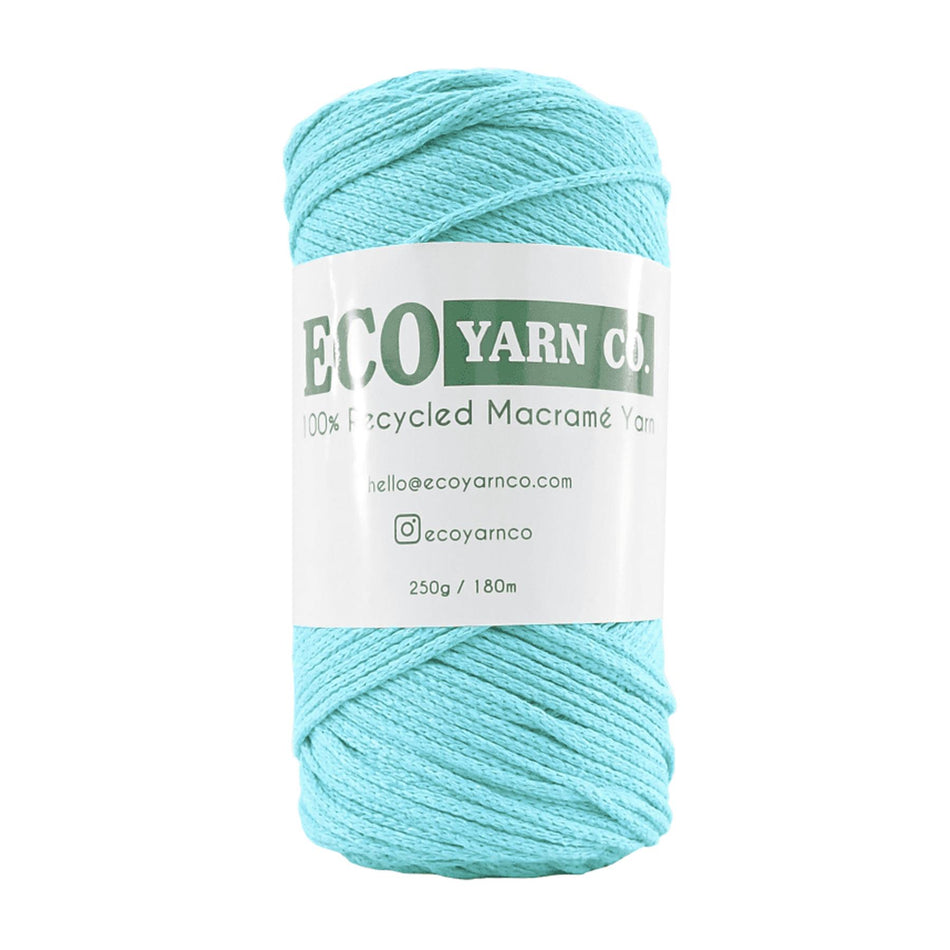 Aqua Cotton/Polyester Macrame Yarn - 180M, 250g
