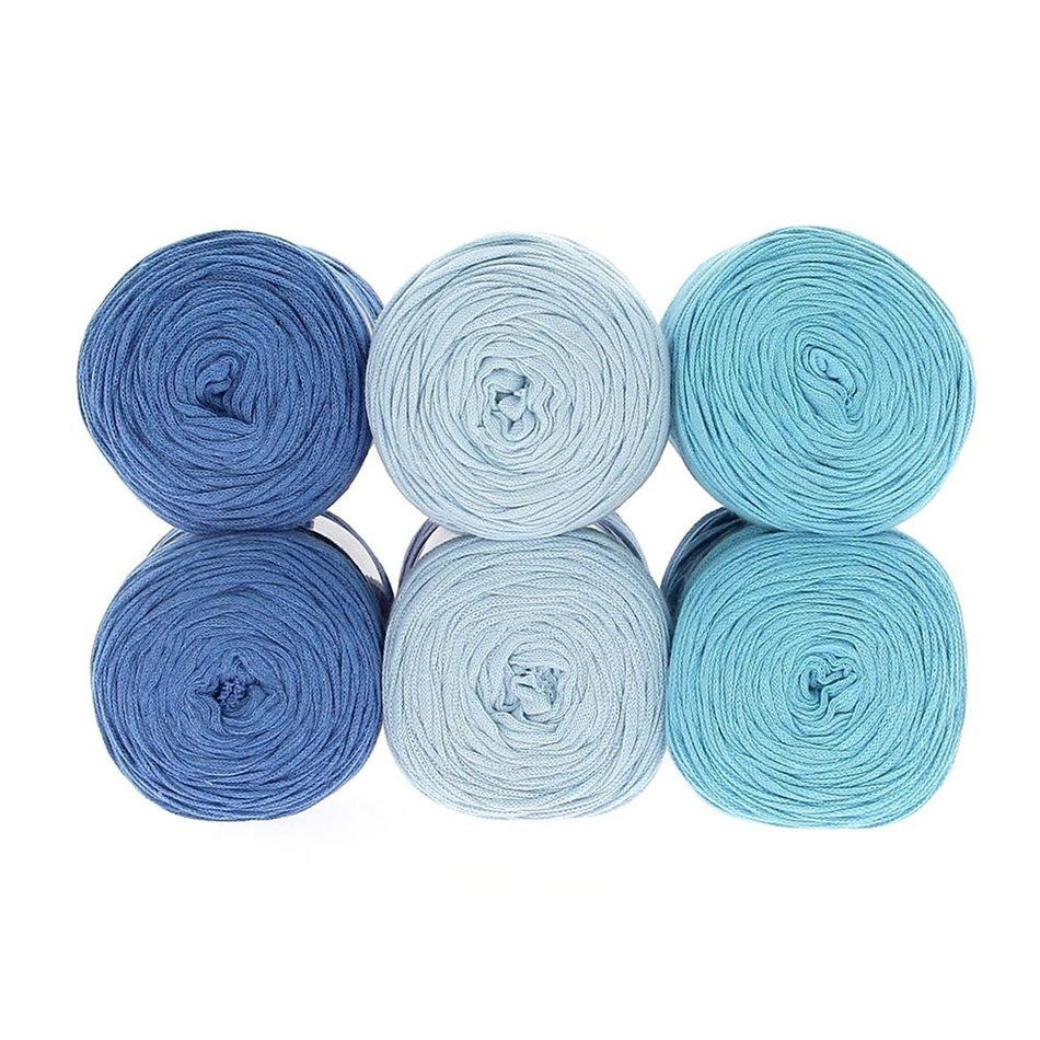 RibbonXL Aqua Intense Cotton Yarn - 120M, 250g Pack of 6