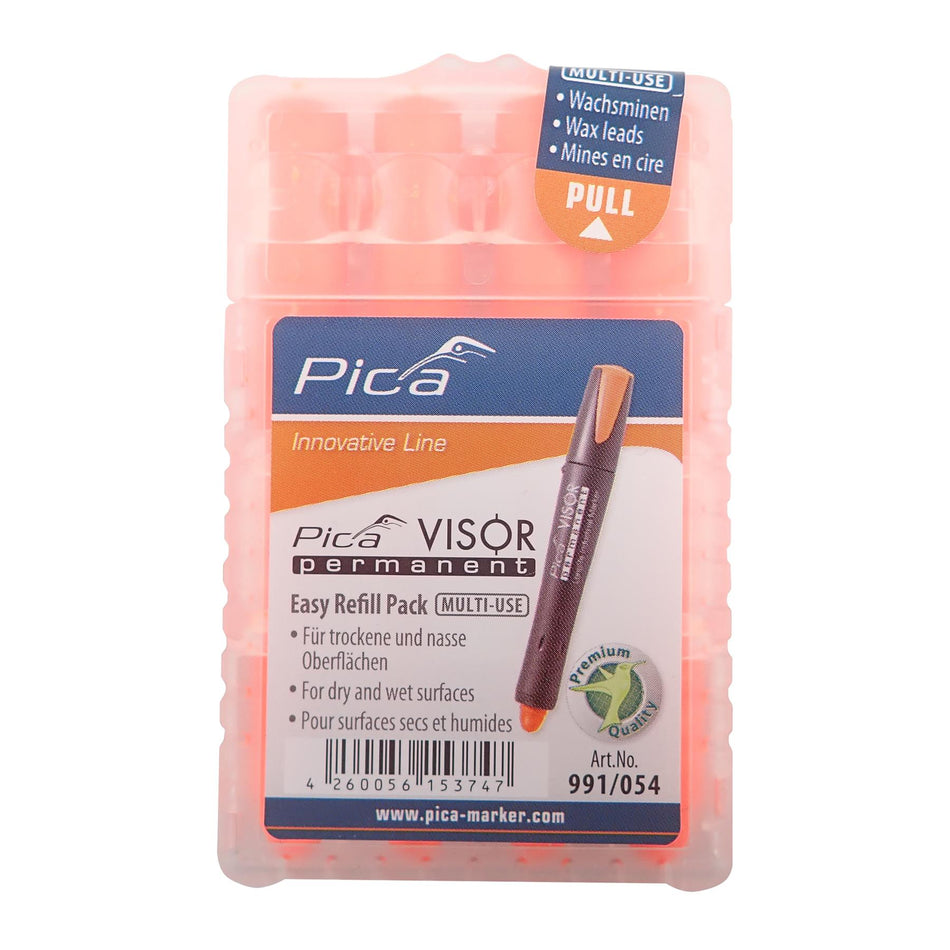 991054 Visor Hiviz Orange Permanent Marker Refill Pack - Pack of 4
