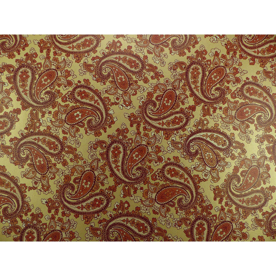 Bronze Backed Brown Paisley Paper Guitar Body Decal - 420x295mm
