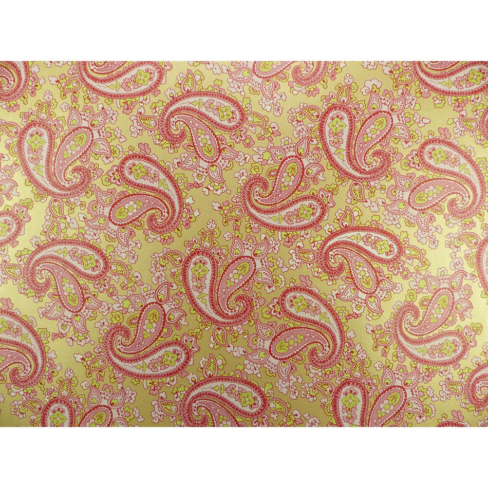 Bronze Backed Pink Paisley Paper Guitar Body Decal - 420x295mm
