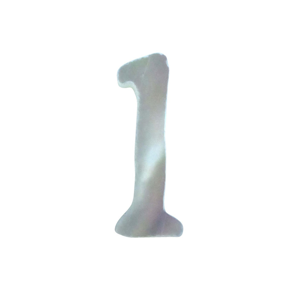 White Mother of Pearl Level 14 Druid Letter Inlay Lower Case L - ~15mm, Lower Case L