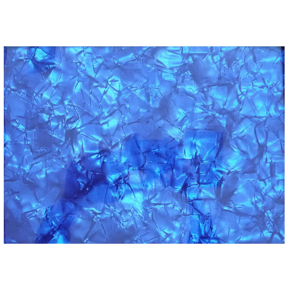Blue Large Pearloid Celluloid Drum Wrap - 1600x700x0.5mm