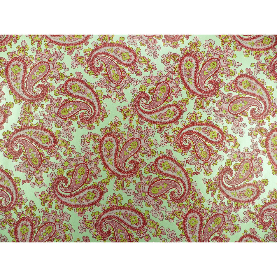 Mint Green Backed Pink Paisley Paper Guitar Body Decal - 420x295mm