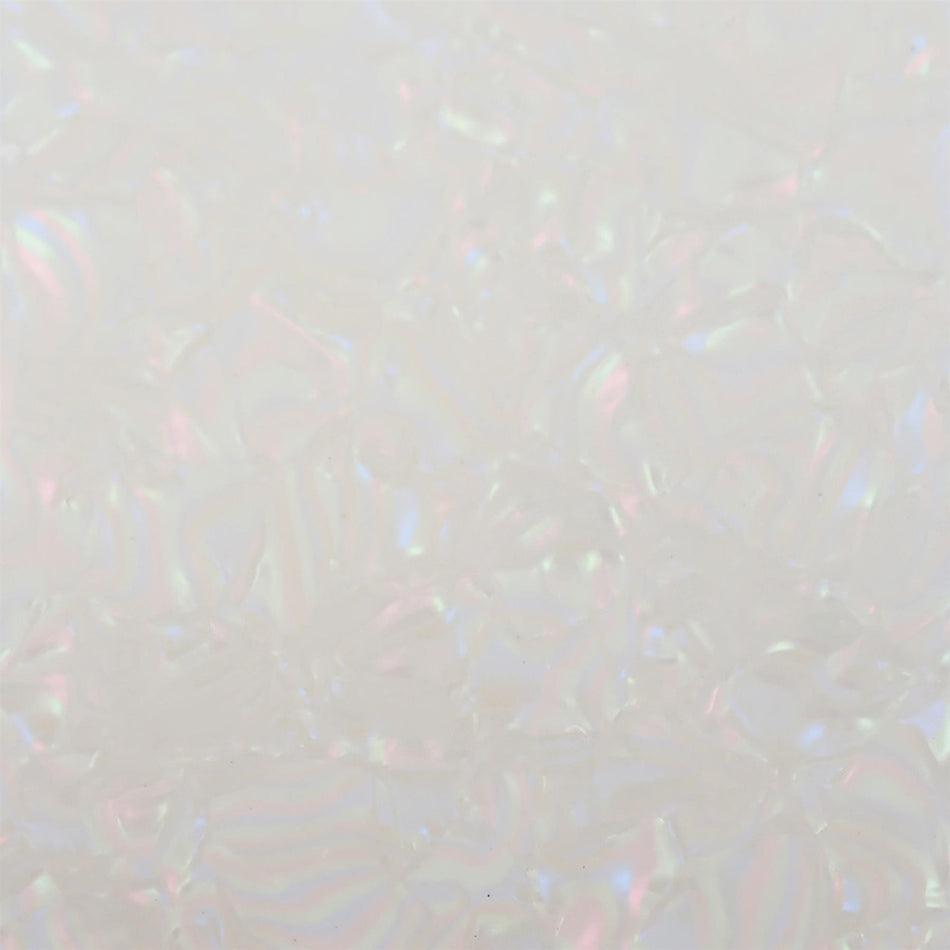 Pearl White Pearloid Celluloid Laminate Acrylic Sheet - 600x400x3mm
