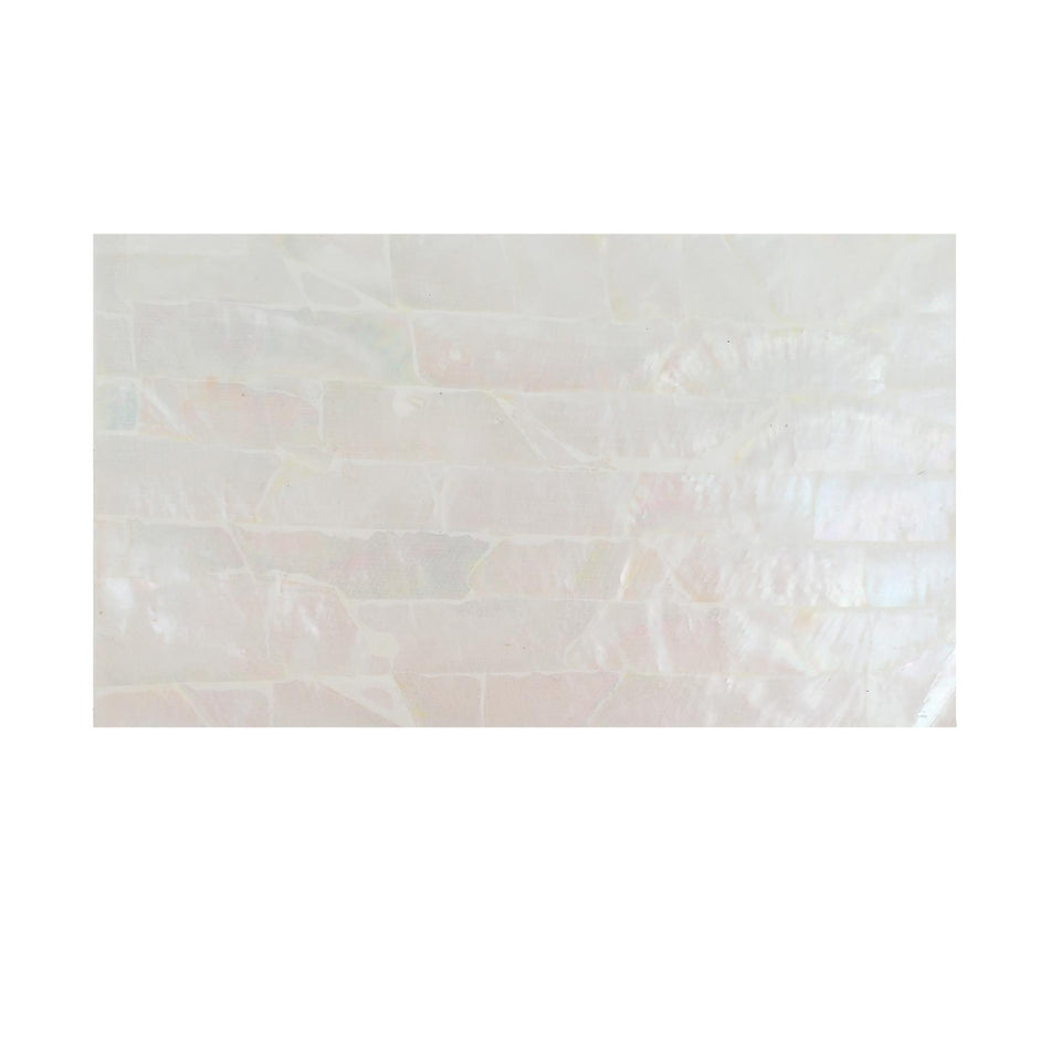 White Mother of Pearl Flexible Self-Adhesive Shell Veneer - 230x130x0.3mm, Adhesive Backing