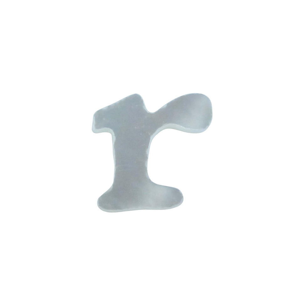 White Mother of Pearl Level 14 Druid Letter Inlay Lower Case R - ~15mm, Lower Case R