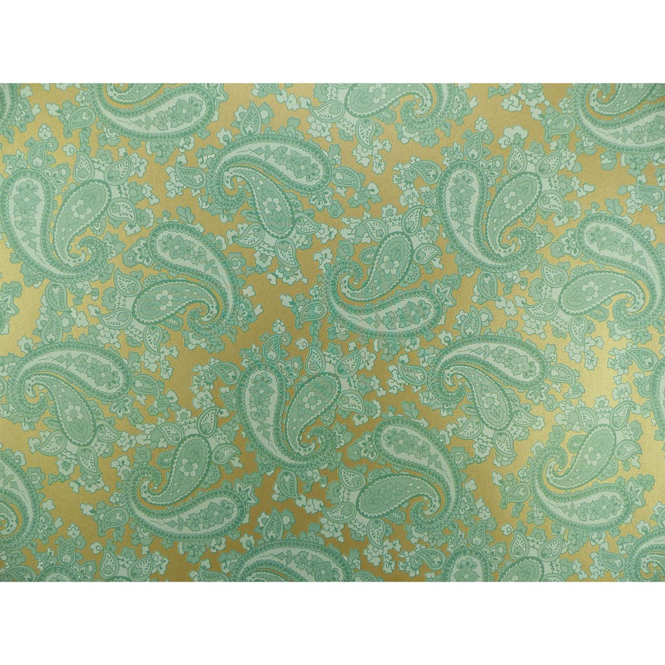 Bronze Backed Surf Green Paisley Paper Guitar Body Decal - 420x295mm