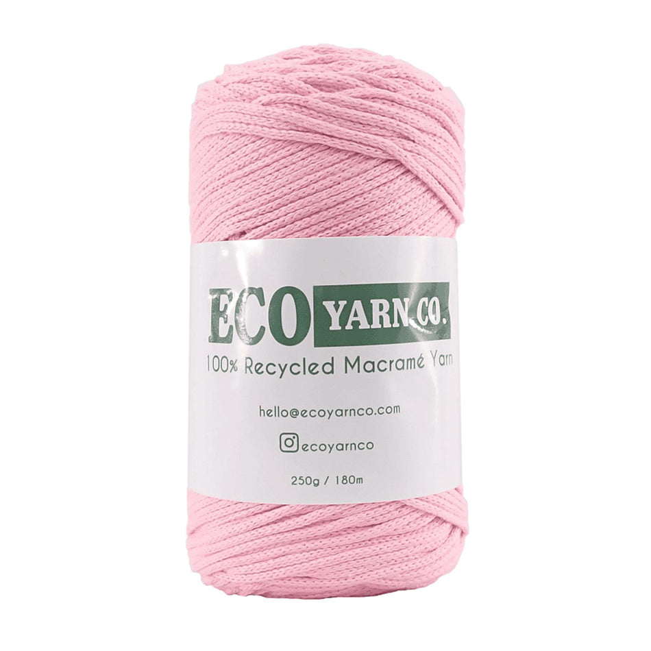 Baby Pink Cotton/Polyester Macrame Yarn - 180M, 250g