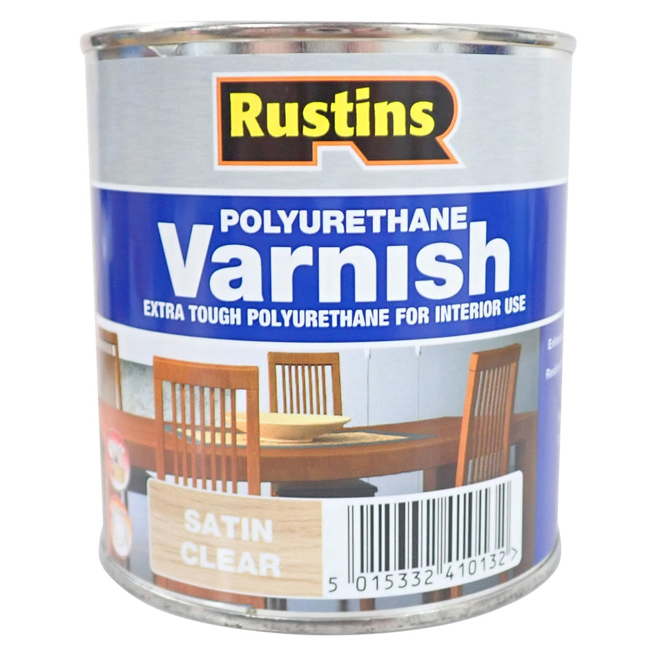 Satin Clear Polyurethane Varnish - 500ml Tin