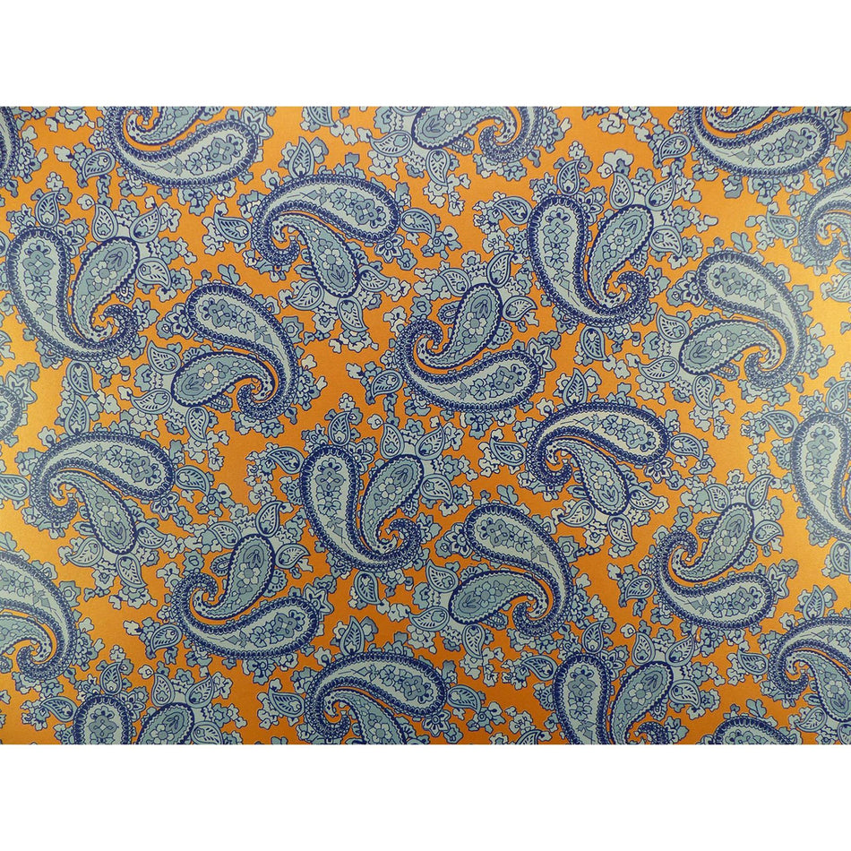Orange Backed Blue Paisley Paper Guitar Body Decal - 420x295mm