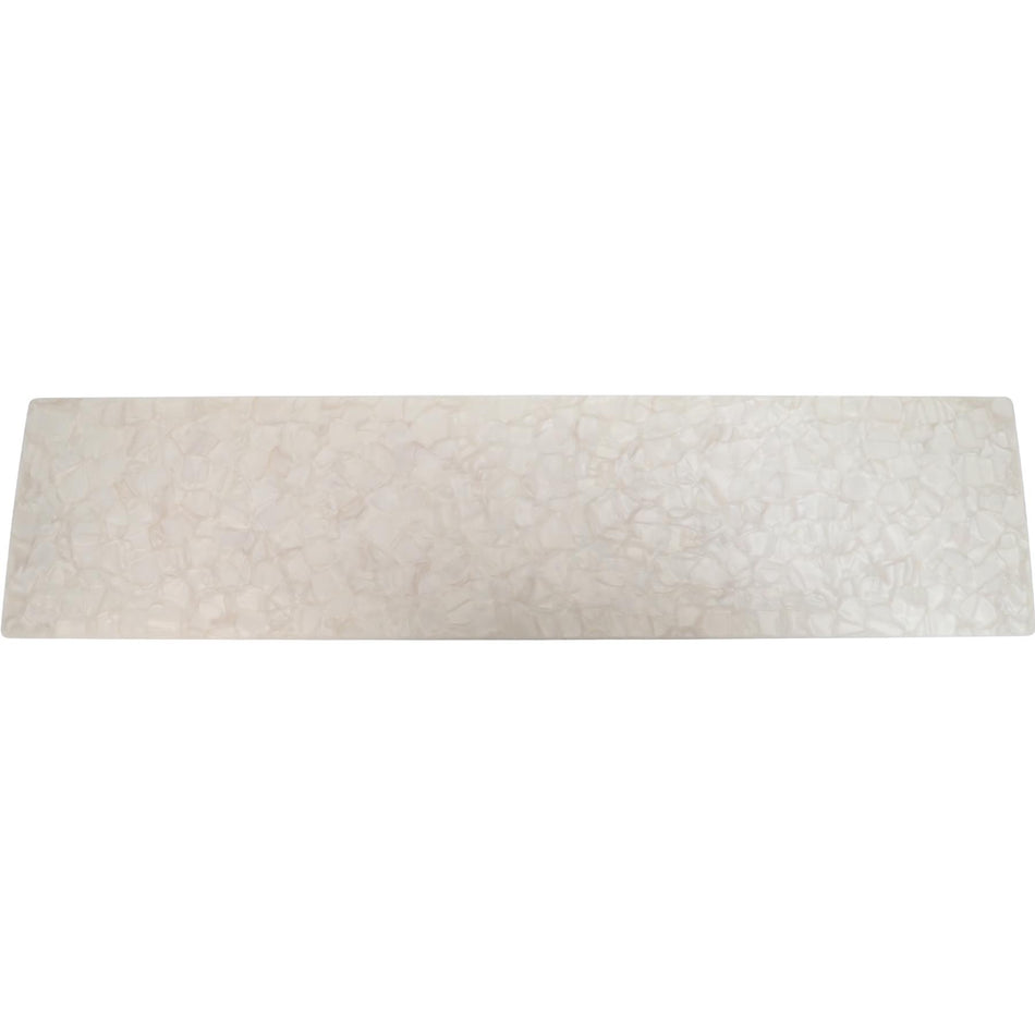 White Large Pattern Pearloid Cellulose Acetate Sheet, 4mm Thick