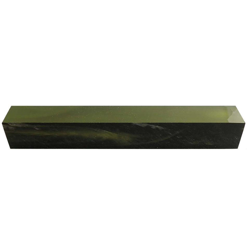 Venom Green Pearl Kirinite Acrylic Pen Blank - 150x20x20mm, 6x3/4x3/4"
