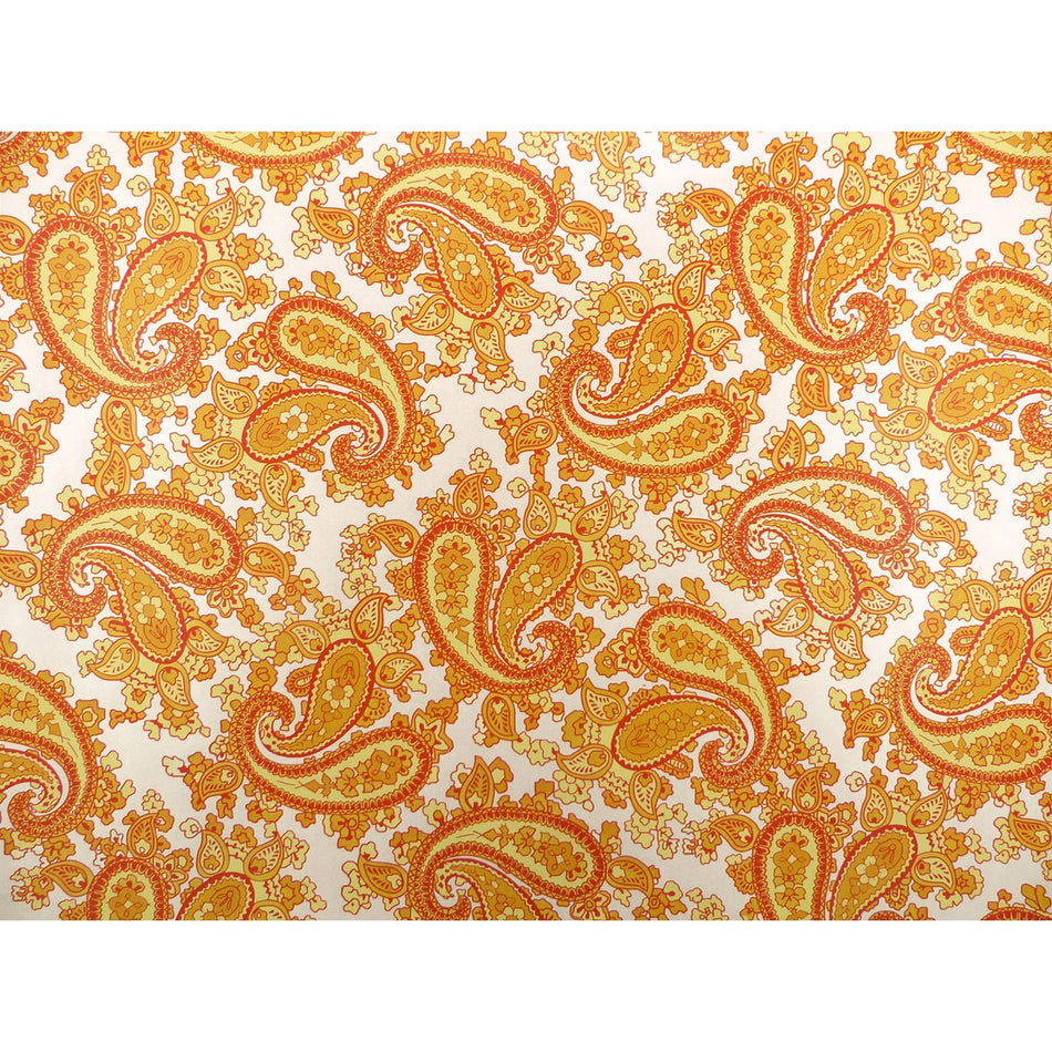 Powder Pink Backed Orange Paisley Paper Guitar Body Decal - 420x295mm
