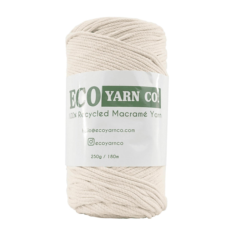 Cream Cotton/Polyester Macrame Yarn - 180M, 250g