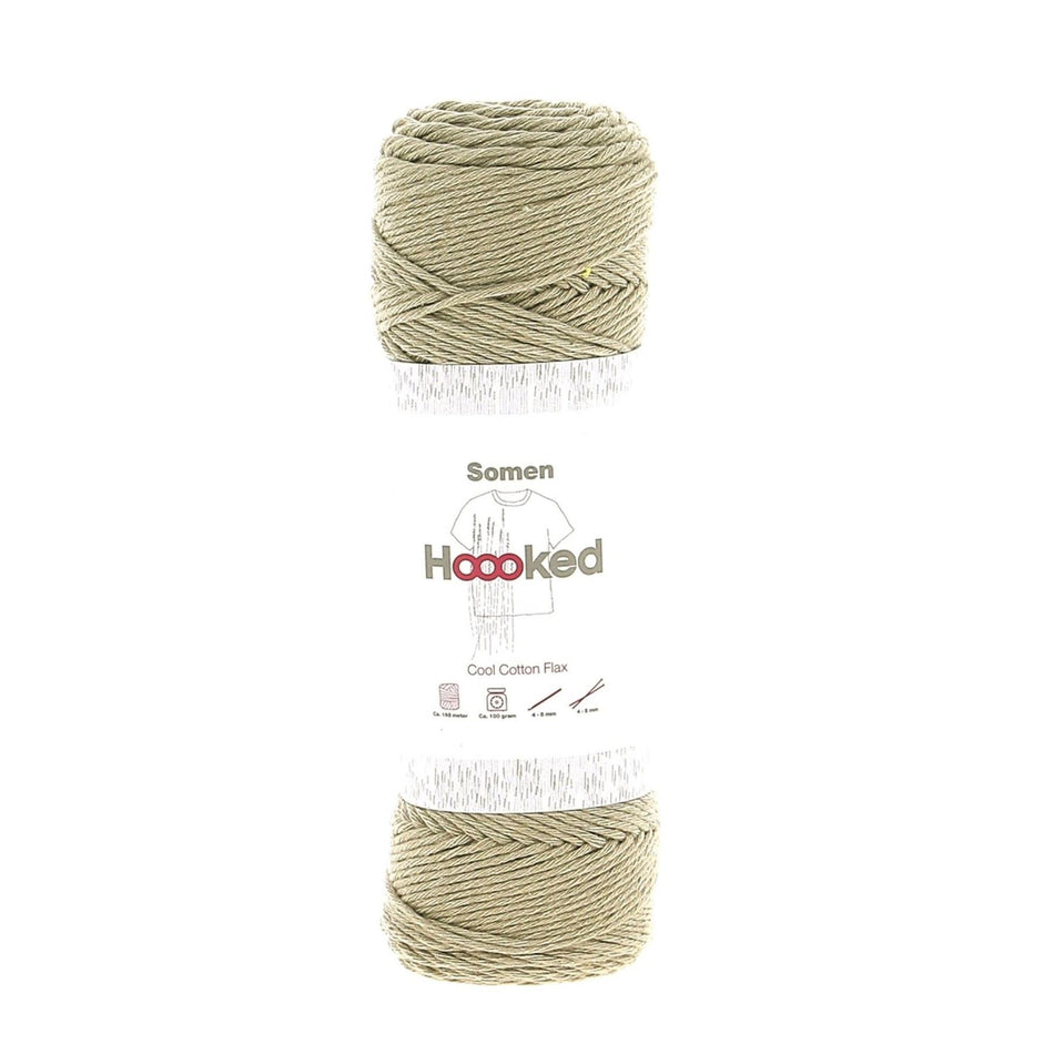 Taupe Somen Cotton Linen Blend Yarn