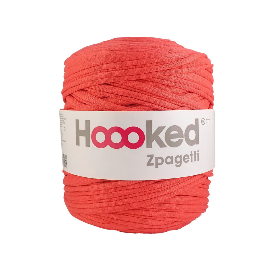 Coral Red Zpagetti Cotton T-Shirt Yarn