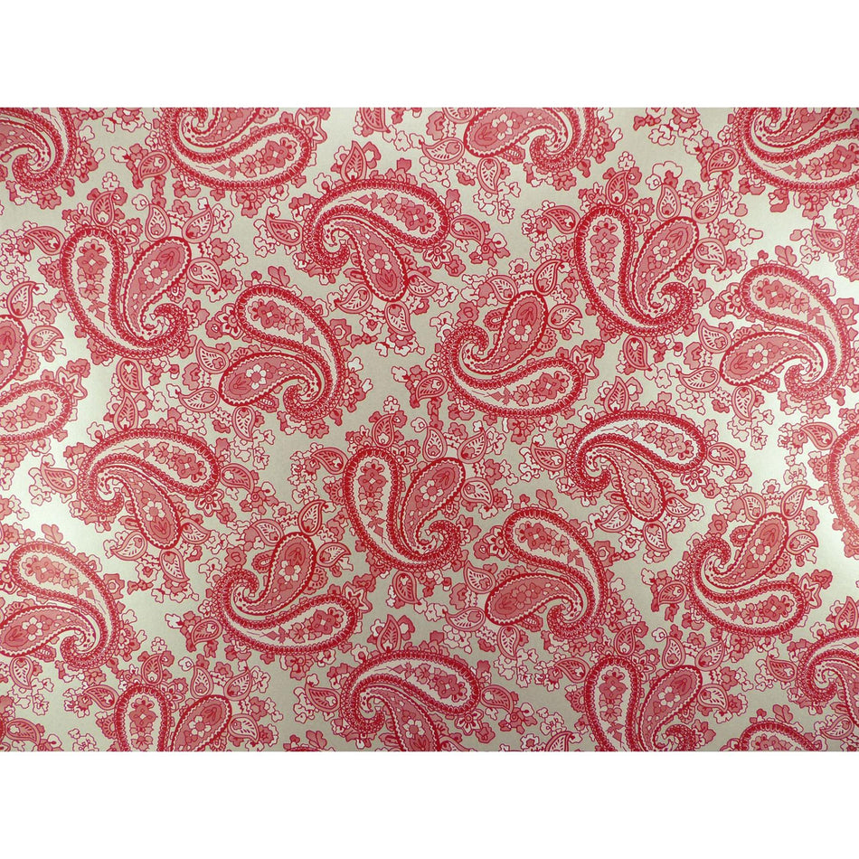 Silver Backed Red Paisley Paper Guitar Body Decal - 420x295mm
