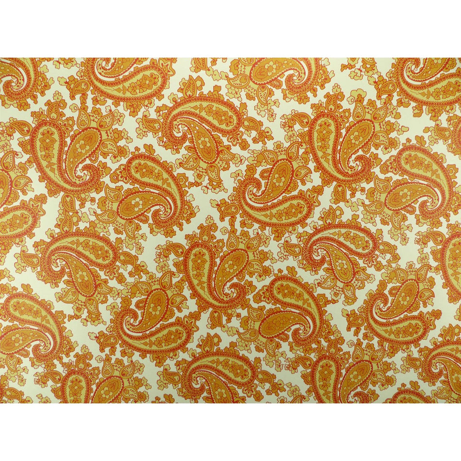 Pearl Gold Backed Orange Paisley Paper Guitar Body Decal - 420x295mm