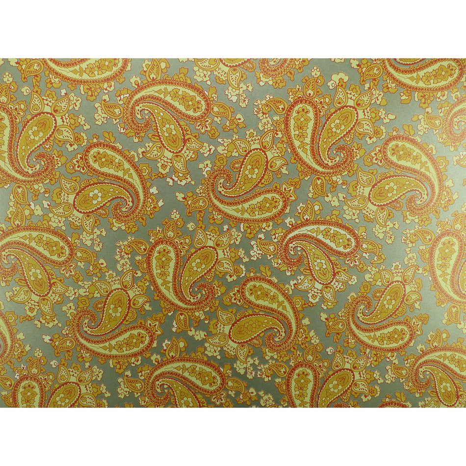 Slate Backed Orange Paisley Paper Guitar Body Decal - 420x295mm