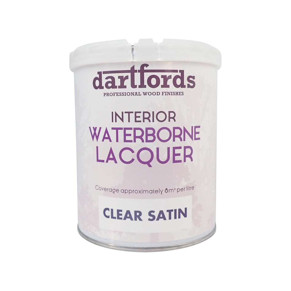 Satin Clear Interior Waterborne Lacquer - 1 litre Tin