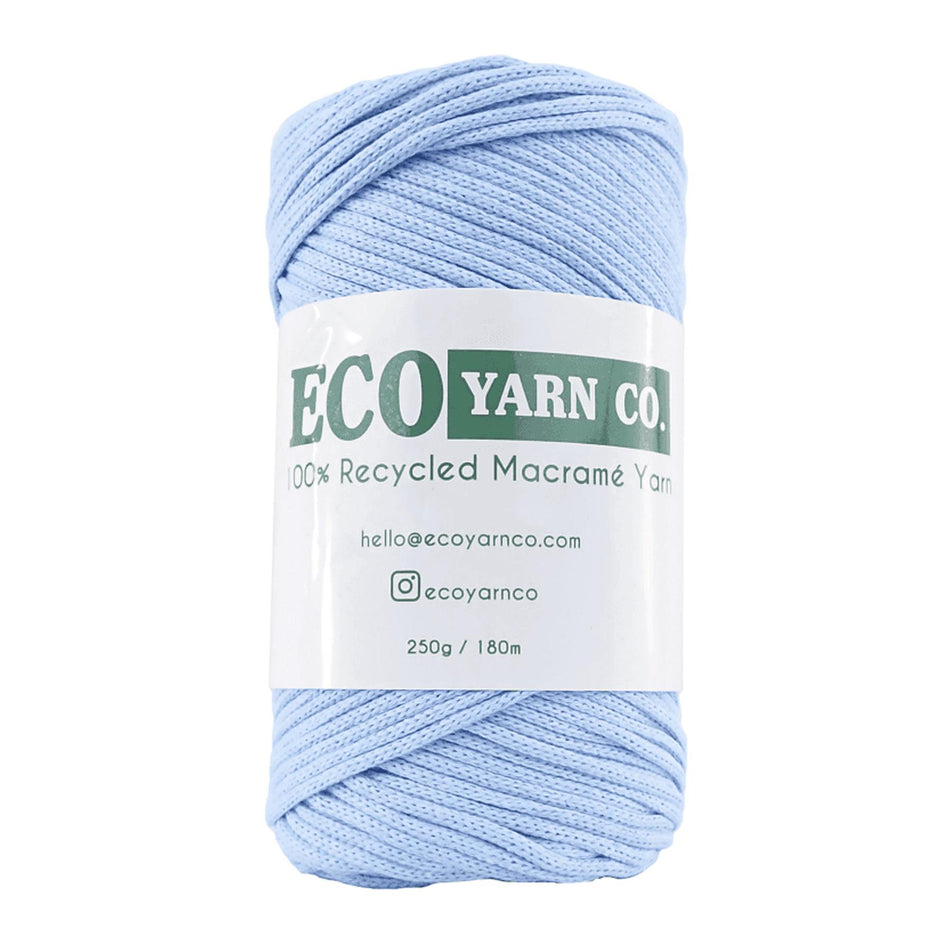 Baby Blue Cotton/Polyester Macrame Yarn - 180M, 250g