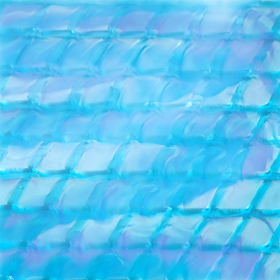 Cyan Blue Snakeskin Cast Acrylic Sheet (3mm thick)