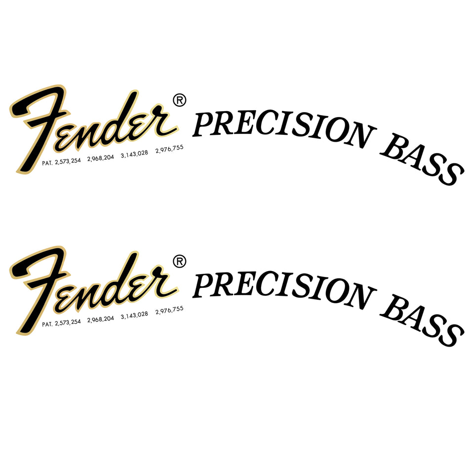 Precision Bass Restoration Headstock Decals x2