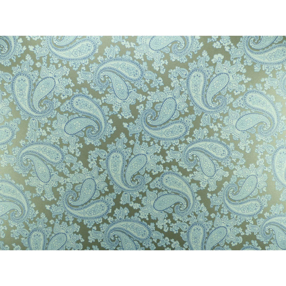 Slate Backed Powder Blue Paisley Paper Guitar Body Decal - 420x295mm