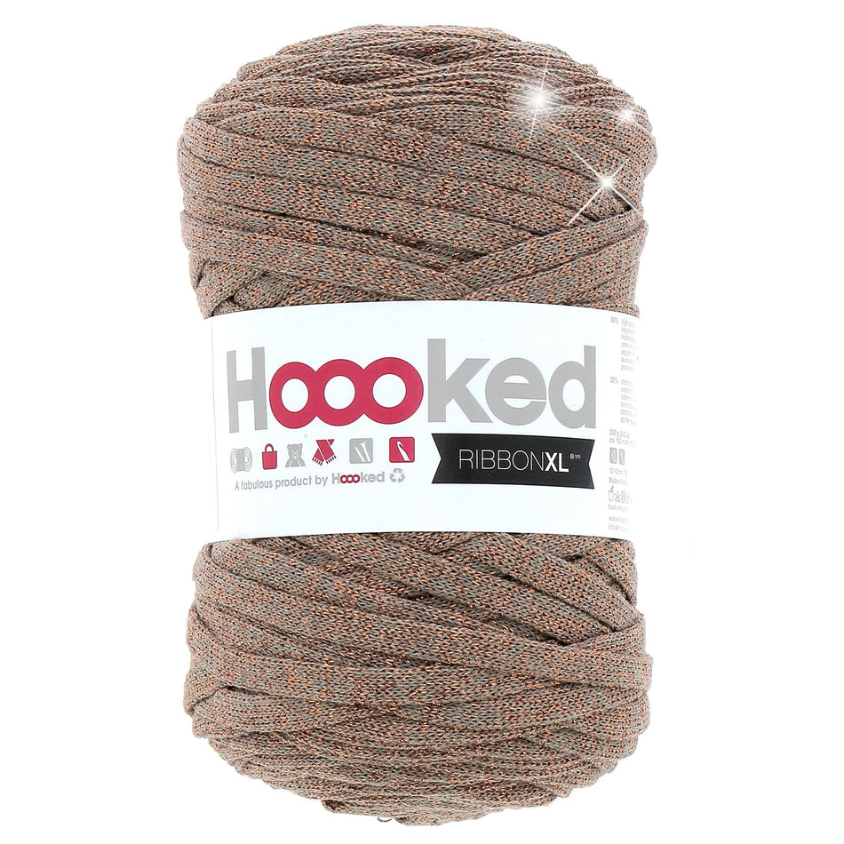 Lurex Wood Copper RibbonXL Cotton Yarn