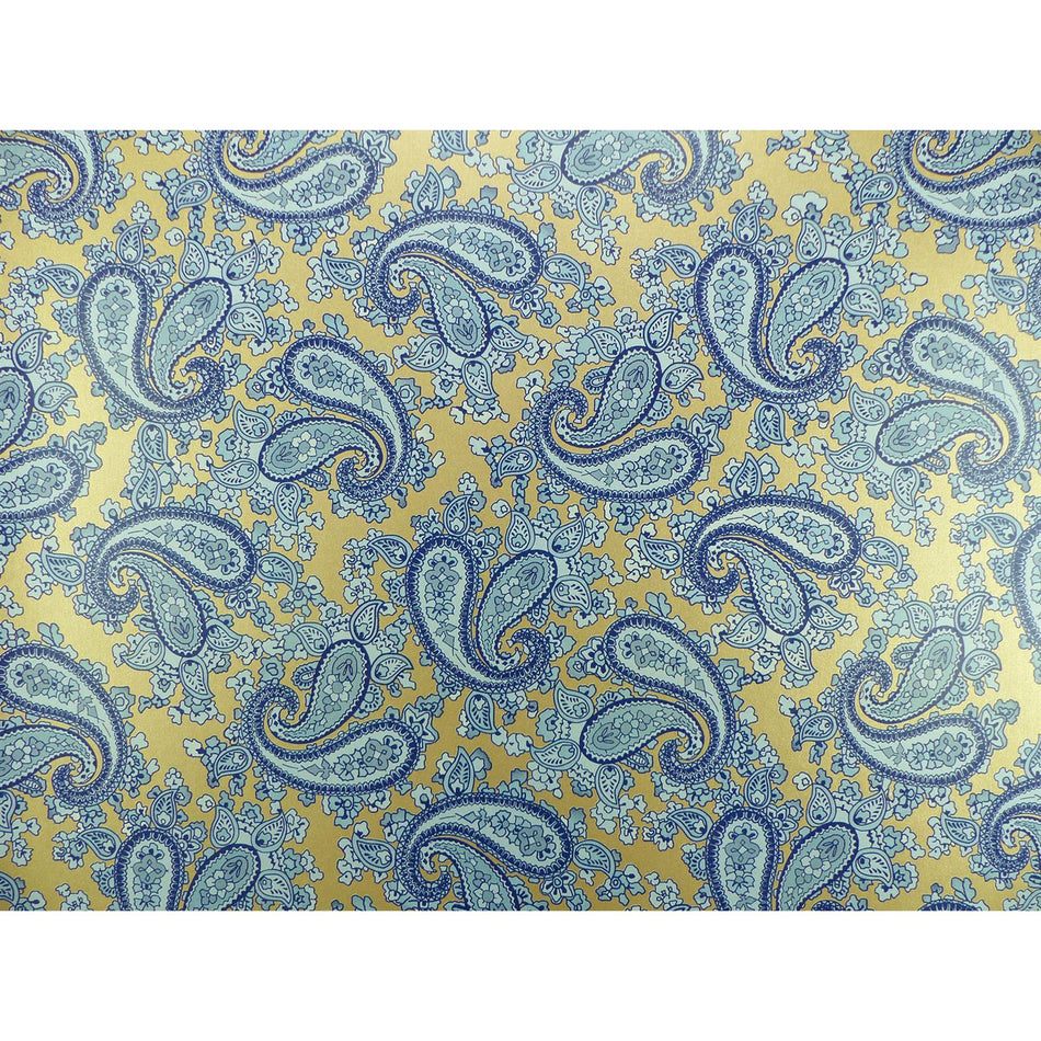 Bronze Backed Blue Paisley Paper Guitar Body Decal - 420x295mm