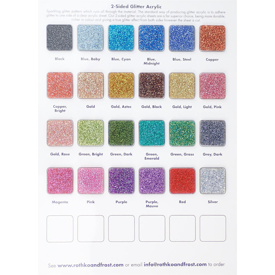 2-Sided Glitter Acrylic Swatch Page