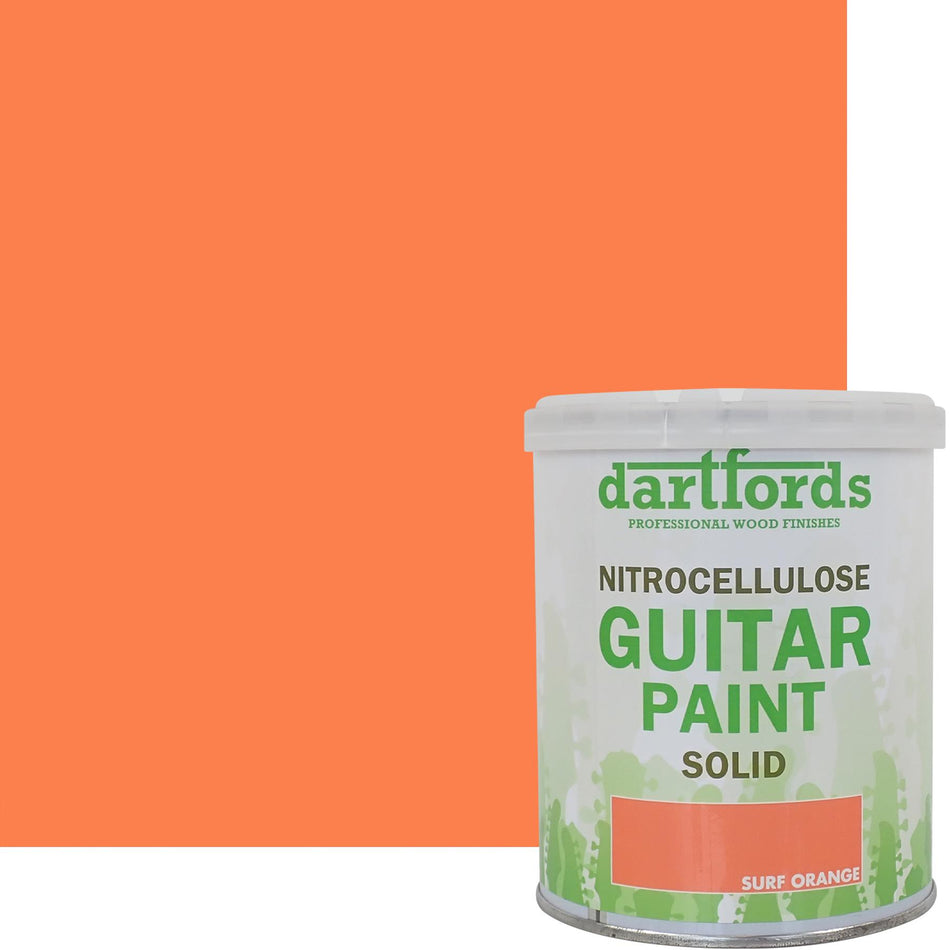 Surf Orange Nitrocellulose Guitar Paint for Spray Guns