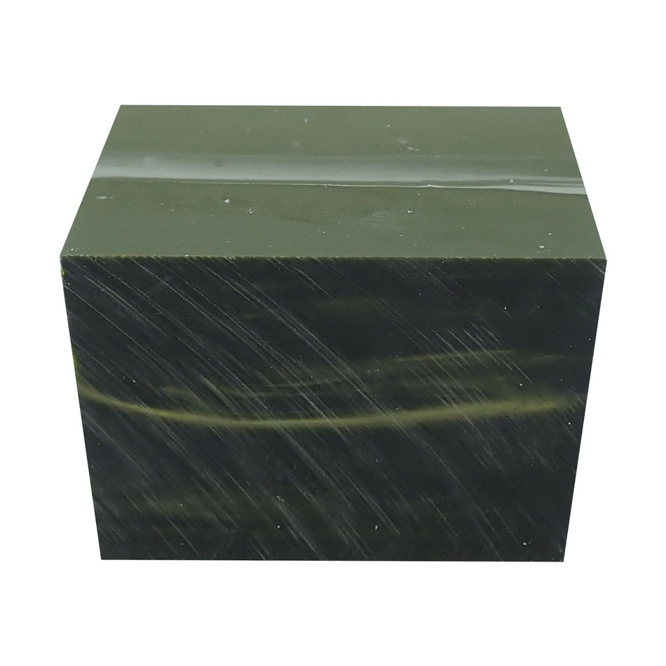 Venom Green Pearl Kirinite Acrylic Block - 64x42x42mm