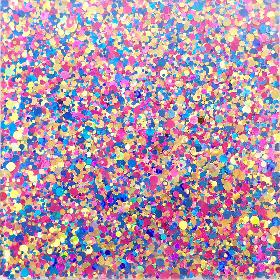 Multi-Colour Chunky Glitter Cast Acrylic Sheet (3mm thick)
