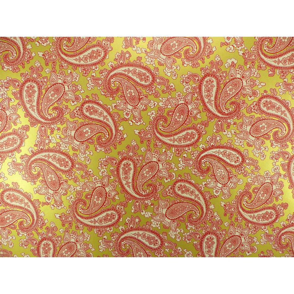 Rich Gold Backed Red Paisley Paper Guitar Body Decal - 420x295mm