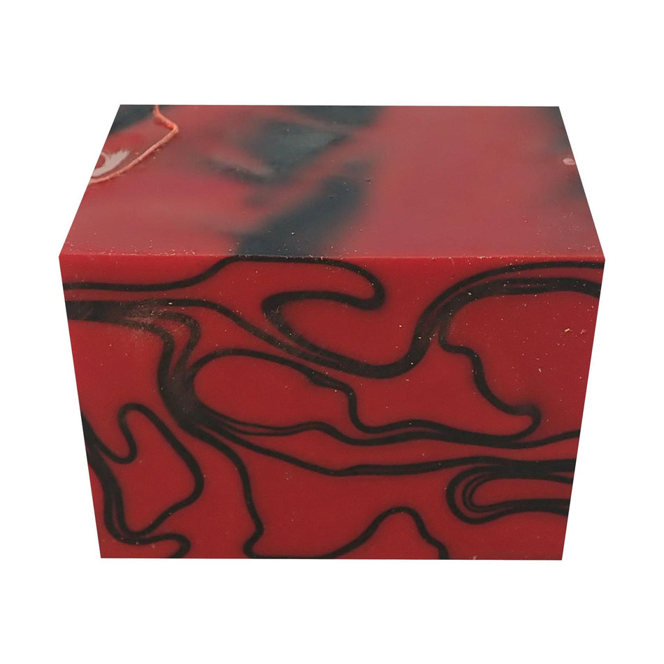 Red Devil Abstract Kirinite Acrylic Block - 64x42x42mm