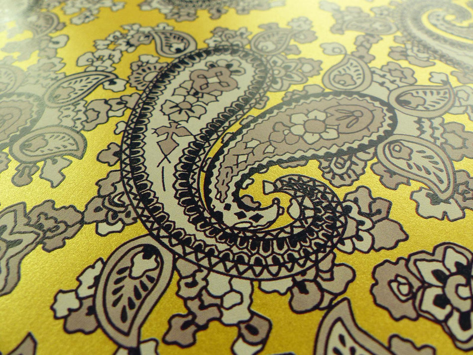 Jukebox Gold Backed Black and White Paisley Paper Guitar Body Decal - 420x295mm
