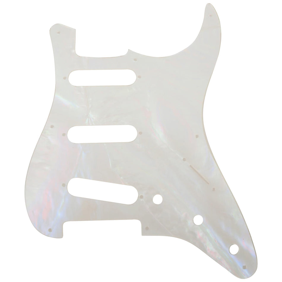 Mother of Pearl Effect Celluloid Laminate Acrylic Stratocaster 8 Hole Guitar Pickguard