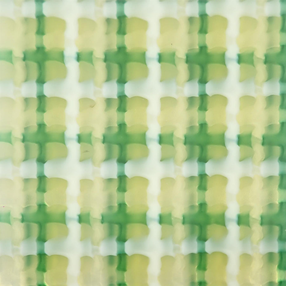 Green Tartan Acrylic Sheet - 98x98x3mm