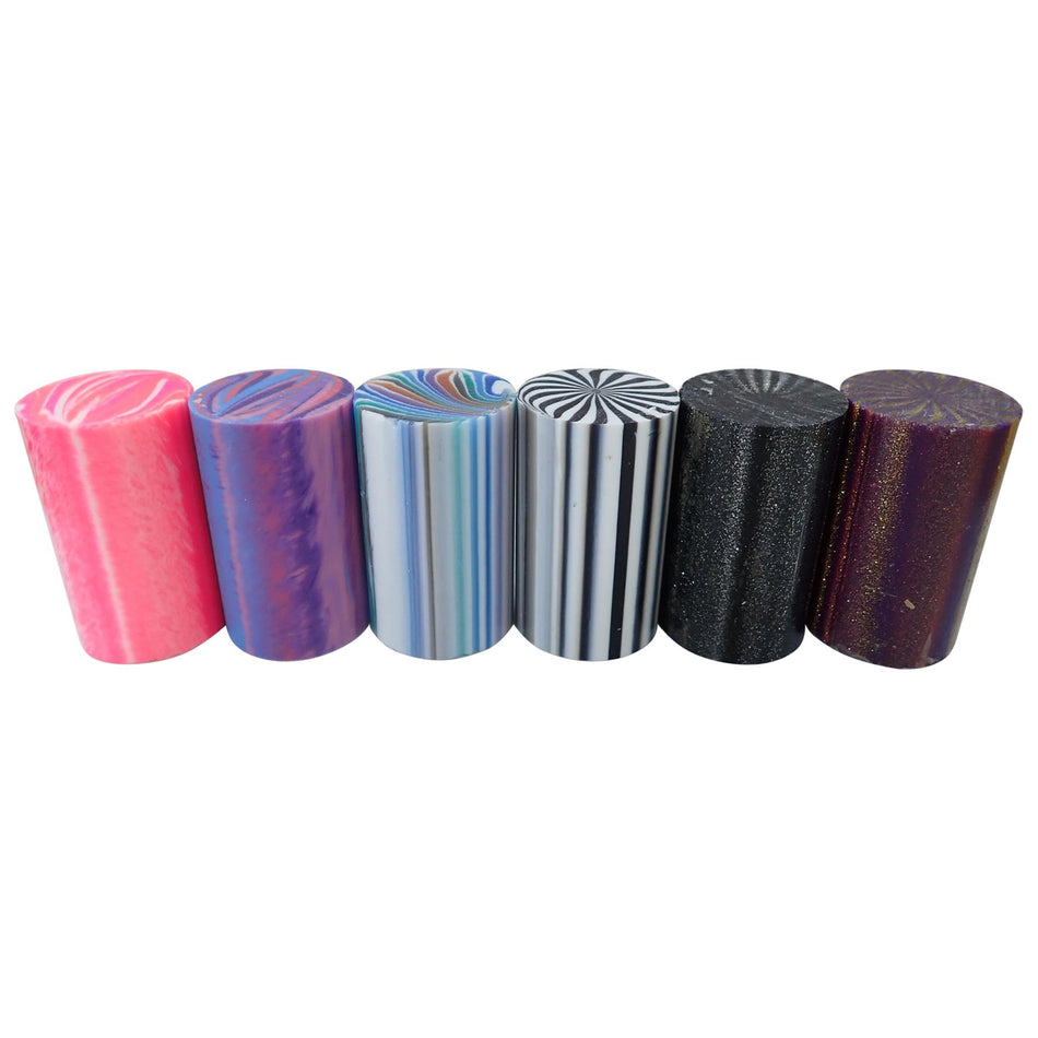 Mixed Polyester Turning Blanks - 63.5x39x39mm, Set of 6