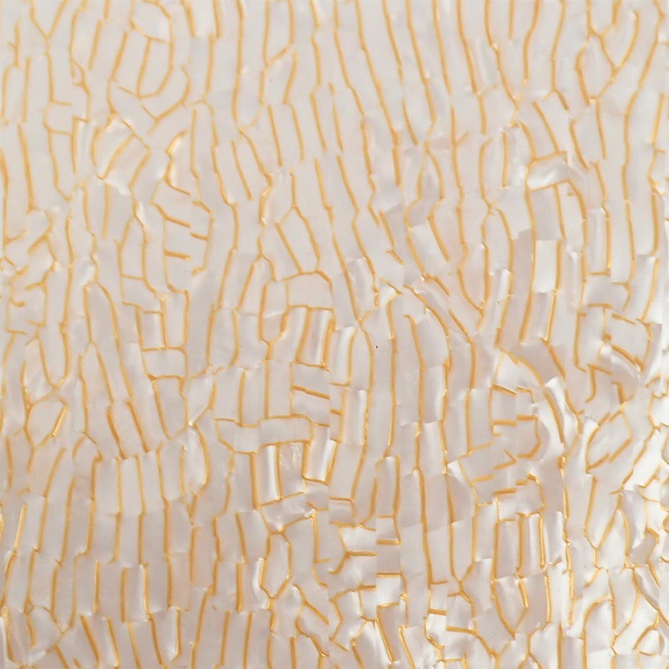 White Crackle Celluloid Laminate Acrylic Sheet - 400x300x3mm