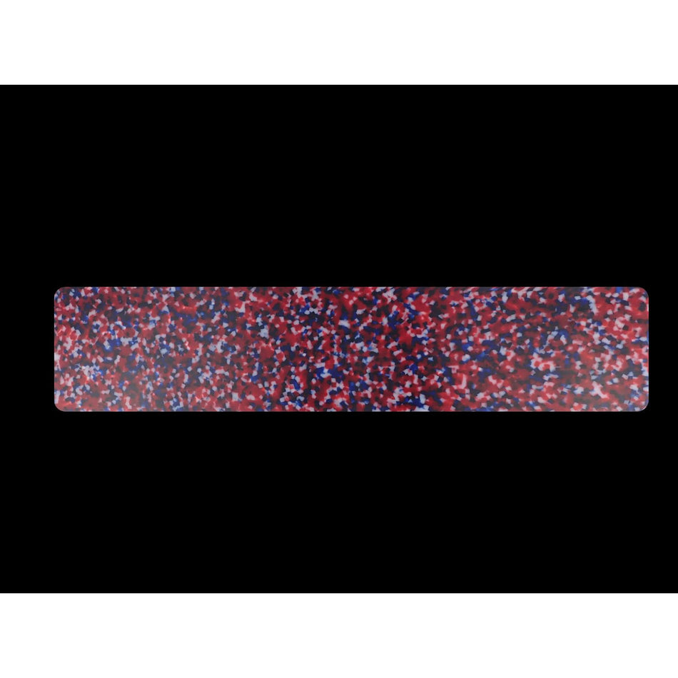 Red, White and Blue Calico Cellulose Acetate Sheet, 4mm Thick