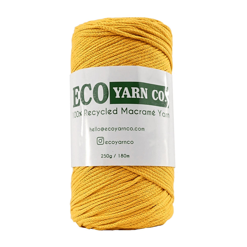 Mustard Cotton/Polyester Macrame Yarn - 180M, 250g