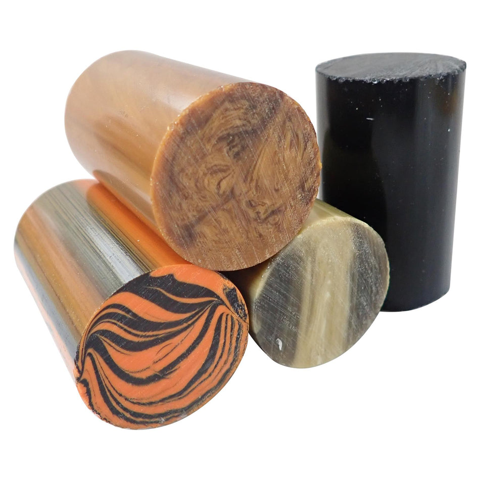 Mixed Polyester Turning Blanks - 63.5x39x39mm, Set of 4